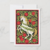 Frohe Weihnachten Unicorn Dankeskarte (Vorderseite)
