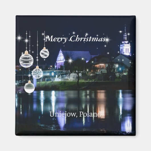 Frohe Weihnachten - Unijow, Lodz, Polen Magnet (Vorne)