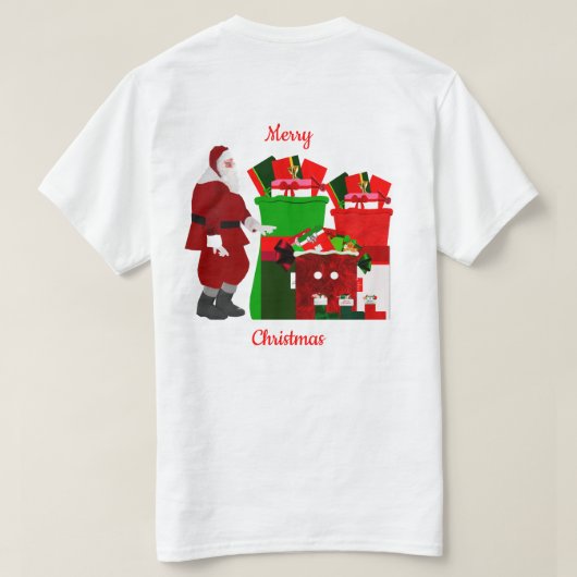 Frohe Weihnachten Unisex T - Shirt (Design Rückseite)