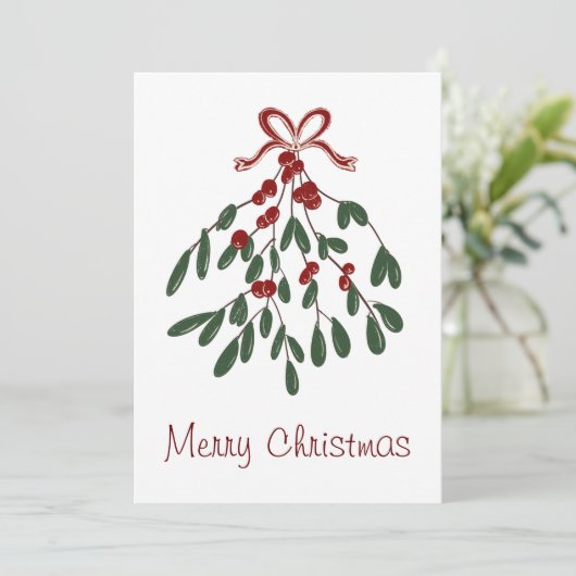 Frohe Weihnachten unter dem Mistletoe (Stehend Vorderseite)
