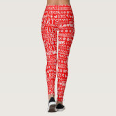 Frohe Weihnachten Unterschiedliche Sprachen Rot & Leggings (Rückseite)