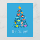 Frohe Weihnachten Untersee Korallen Tropischen Fis (Vorderseite)