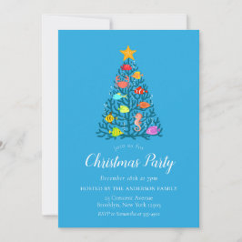 Frohe Weihnachten Untersee Korallen Tropischen Fis Einladung