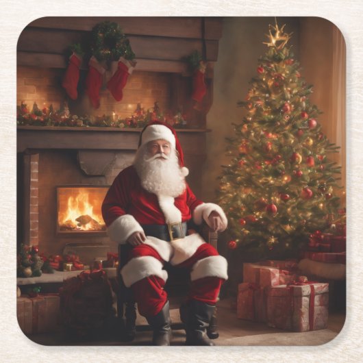 Frohe Weihnachten Untersetzer – Festliche Feiertag (Vorderseite)