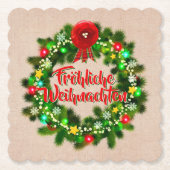 Frohe Weihnachten Untersetzer Weihnachten (Vorderseite)