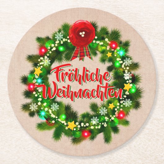 Frohe Weihnachten Untersetzer Weihnachten (Vorderseite)