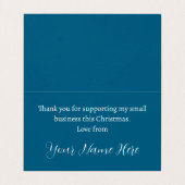 Frohe Weihnachten Unterstützung für kleine Unterne Visitenkarten (Innenseite Aufgefaltet)