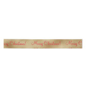 Frohe Weihnachten Urlaub Gold Red Geschenk Satin R Satinband (Vorderseite)