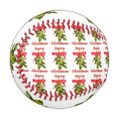 Frohe Weihnachten Urlaub mistletoe Baseball (Vorderseite Links)