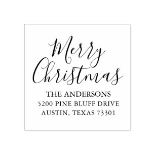 Frohe Weihnachten   Urlaub Rücksendeadresse Briefm Gummistempel