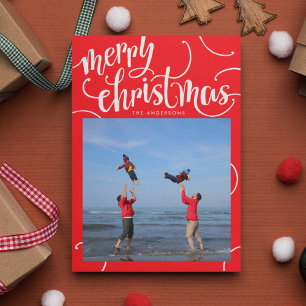 Frohe Weihnachten Urlaubsbrief Wirbel-Fotokarte