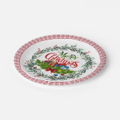 Frohe Weihnachten, Urlaubsplanung, Pappteller (Schrägansicht)