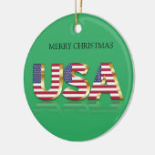 Frohe Weihnachten USD Keramik Ornament (Links)