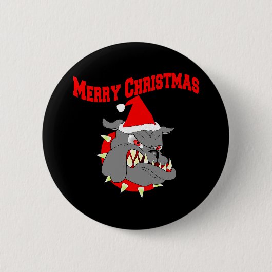 Frohe Weihnachten USMC-Teufel-Hund Button (Vorderseite)