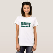 Frohe Weihnachten - Varsity Green T-Shirt (Vorne ganz)