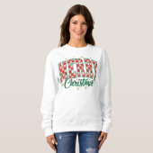 Frohe Weihnachten Varsity Letter Sweatshirt (Vorne ganz)