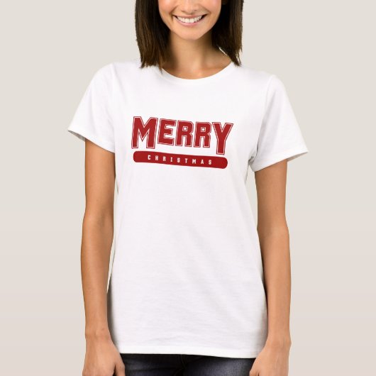 Frohe Weihnachten - Varsity Red T-Shirt (Vorderseite)