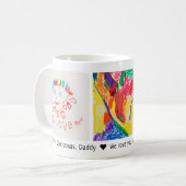 Frohe Weihnachten Vater 3 Foto Custom Kid's Art Kaffeetasse (Vorderseite Links)