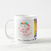Frohe Weihnachten Vater 3 Foto Custom Kid's Art Kaffeetasse (Links)