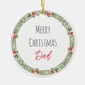 Frohe Weihnachten VATER Liebe Kinder NAME Feierlic Keramik Ornament (Vorne)