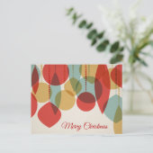 Frohe Weihnachten vereinfachte Retro-Ornamente (Stehend Vorderseite)