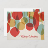 Frohe Weihnachten vereinfachte Retro-Ornamente (Vorne/Hinten)