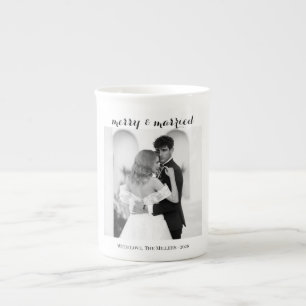 Frohe Weihnachten & Verheiratet - Personalisierter Porzellantasse