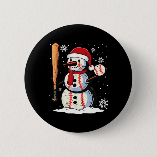 Frohe Weihnachten Verkauf Snowman Holiday Sports X Button (Vorderseite)