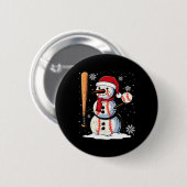 Frohe Weihnachten Verkauf Snowman Holiday Sports X Button (Vorne & Hinten)