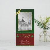 Frohe Weihnachten - Vertical Gold Finish-Fotokarte (Stehend Vorderseite)