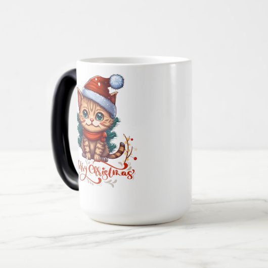 Frohe Weihnachten Verwandlungstasse (Vorderseite Links)