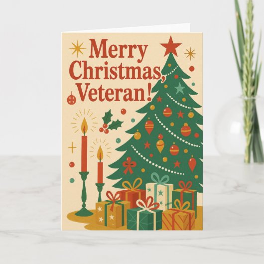 Frohe Weihnachten Veteran  Karte (Vorderseite)