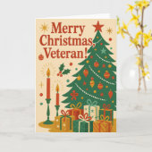 Frohe Weihnachten Veteran  Karte (Gelbe Blume)