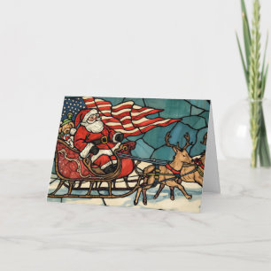 Frohe Weihnachten Veteran Patriotic Santa