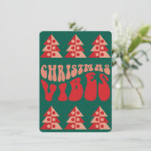 Frohe Weihnachten Vibes Retro (Stehend Vorderseite)