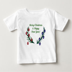 Frohe Weihnachten, viel Glück im neuen Jahr Baby T-shirt