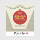 Frohe Weihnachten & Vielen Dank Weihnachts-Aufkleb Aufkleber (Blatt)