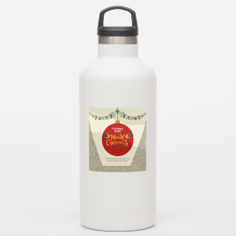 Frohe Weihnachten & Vielen Dank Weihnachts-Aufkleb Aufkleber