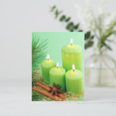 Frohe Weihnachten - Vierter Advent mit Kerzen (Stehend Vorderseite)