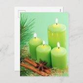 Frohe Weihnachten - Vierter Advent mit Kerzen (Vorne/Hinten)