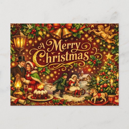 Frohe Weihnachten viktorianischer Feiertag (Vorderseite)