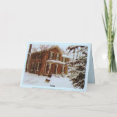 Frohe Weihnachten Viktorianisches Haus in Snow (Rückseite)