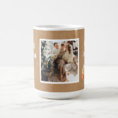 Frohe Weihnachten Vintag Brown Foto Kaffeetasse (Mittel)