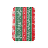 Frohe Weihnachten: Vintag festliche Muster. Badematte (Vorderseite Vertikal)