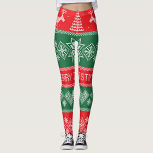 Frohe Weihnachten: Vintag festliche Muster. Leggings