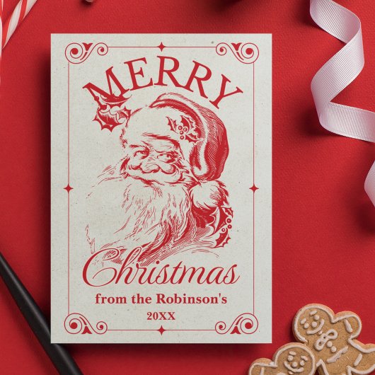 Frohe Weihnachten Vintag Name der Weihnachtsfamili