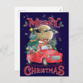 Frohe Weihnachten Vintag Red Santa Truck (Vorne/Hinten)