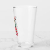 Frohe Weihnachten Vintag Red Santa Truck Glas (Links)