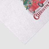 Frohe Weihnachten Vintag Red Santa Truck Seidenpapier (Ausschnitt)