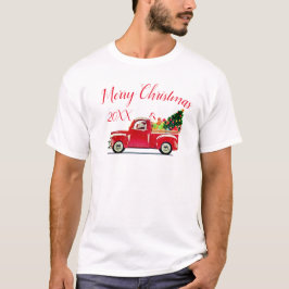 Frohe Weihnachten Vintag Red Truck Jahr T-Shirt